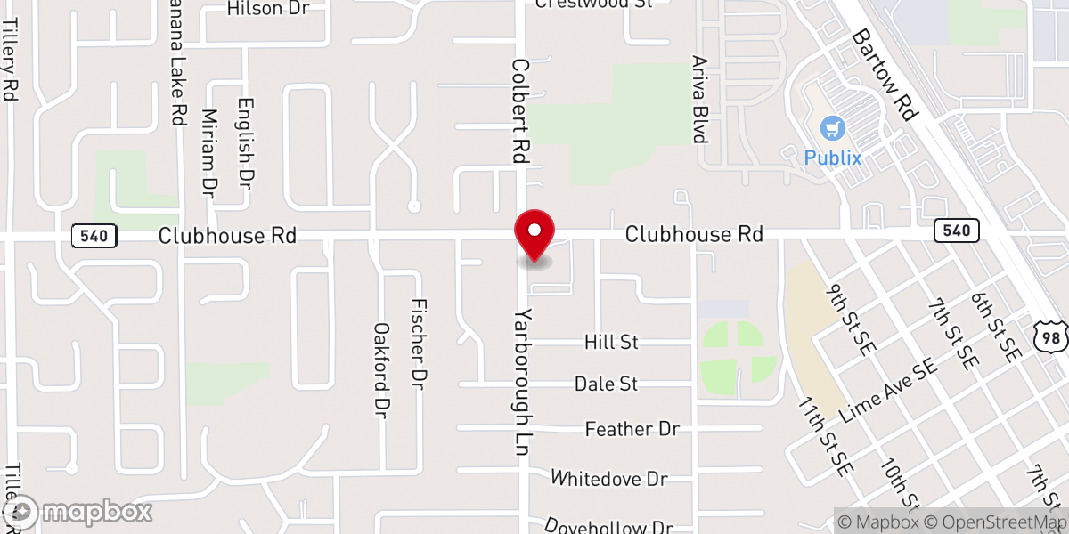 Map showing location of Revive Church Lakeland