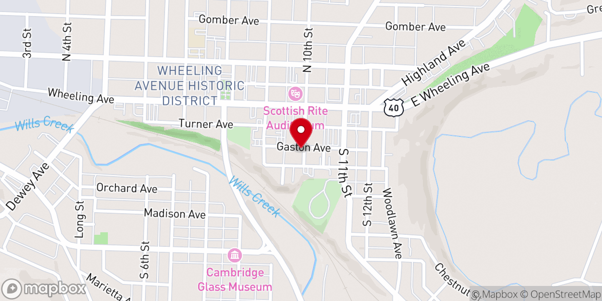Map showing location of Shaffer Chapel AME