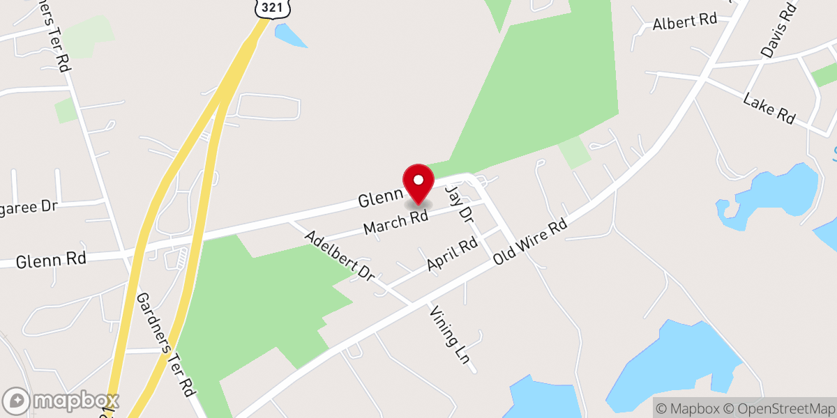 Map showing location of Providence Church
