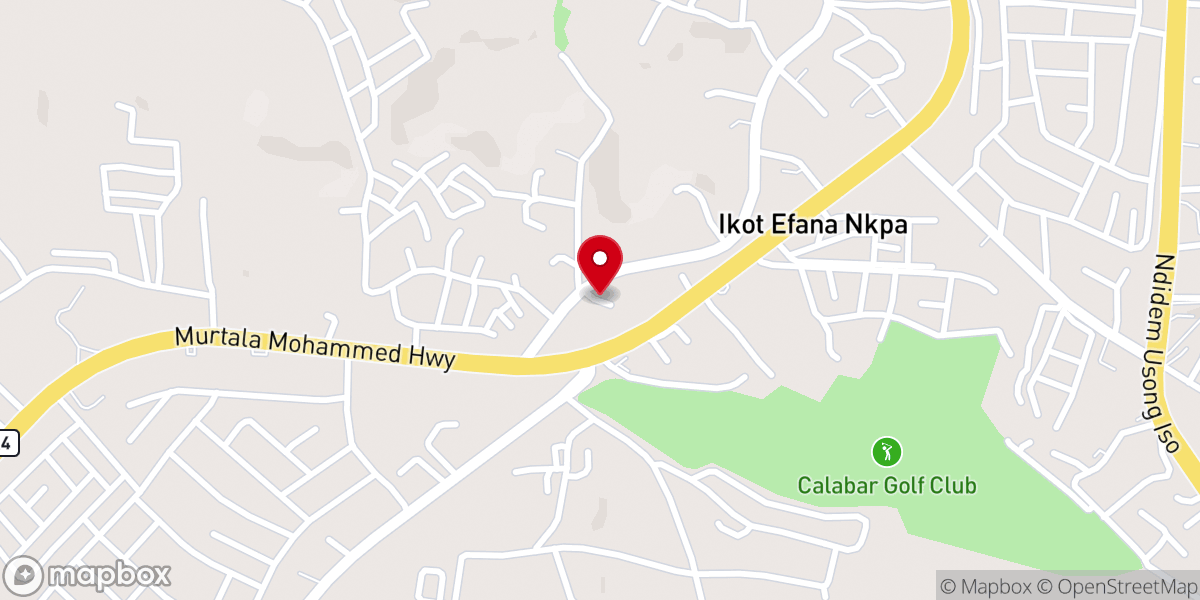 Map showing location of Anglican Church, Ikot Efanga