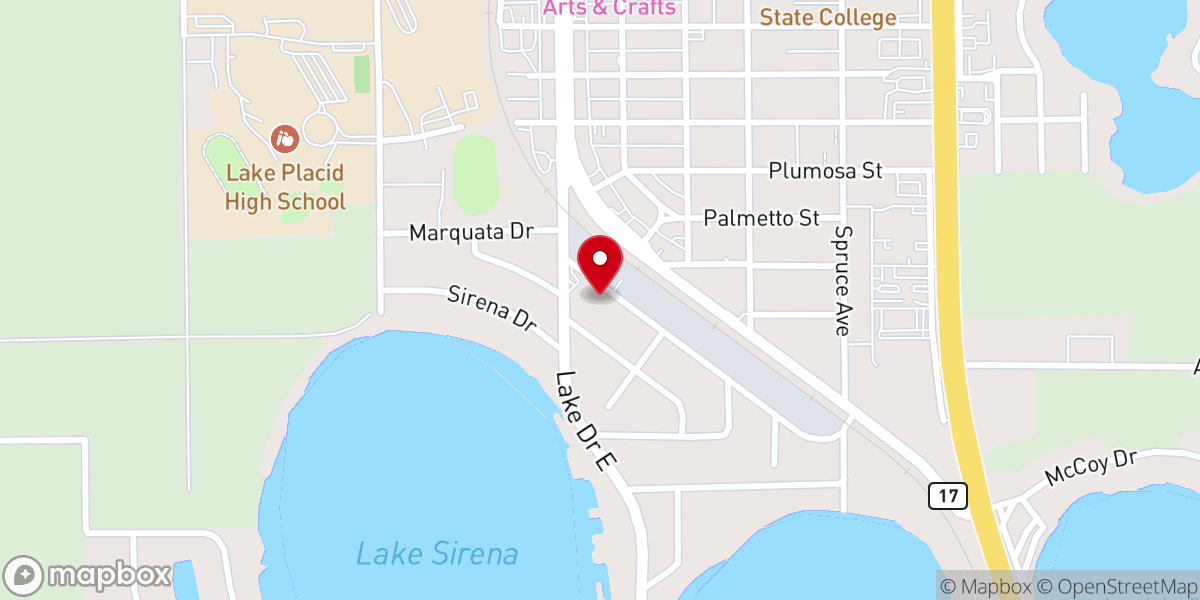 Map showing location of Pentecostals of Lake Placid