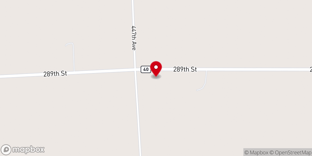 Map showing location of Spring Valley Lutheran Church