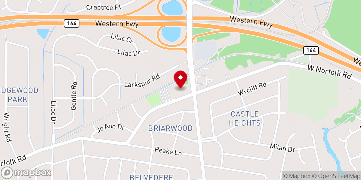 Map showing location of Sweethaven Baptist Church