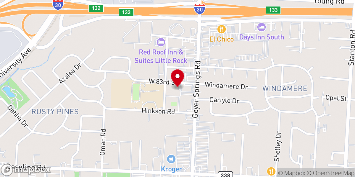 Map showing location of Cloverdale Assembly of God Church