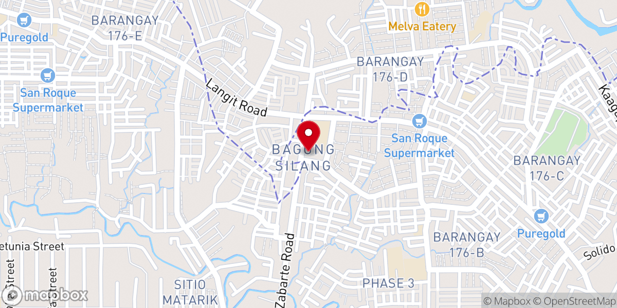 Map showing location of Sto. Niño de Bagong Silang Parish (Diocese of Novaliches)