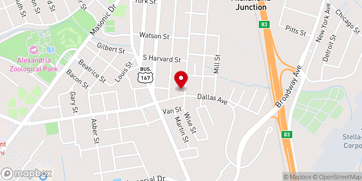 Map showing location of United Pentecostal Church