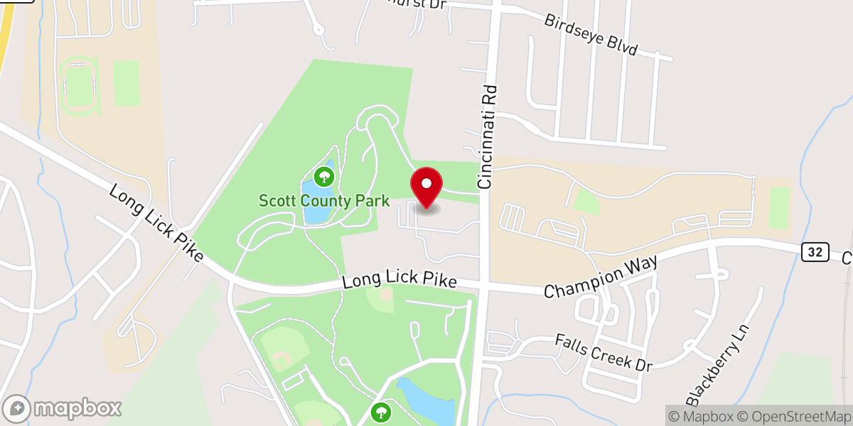 Map showing location of Trinity Assembly Of God