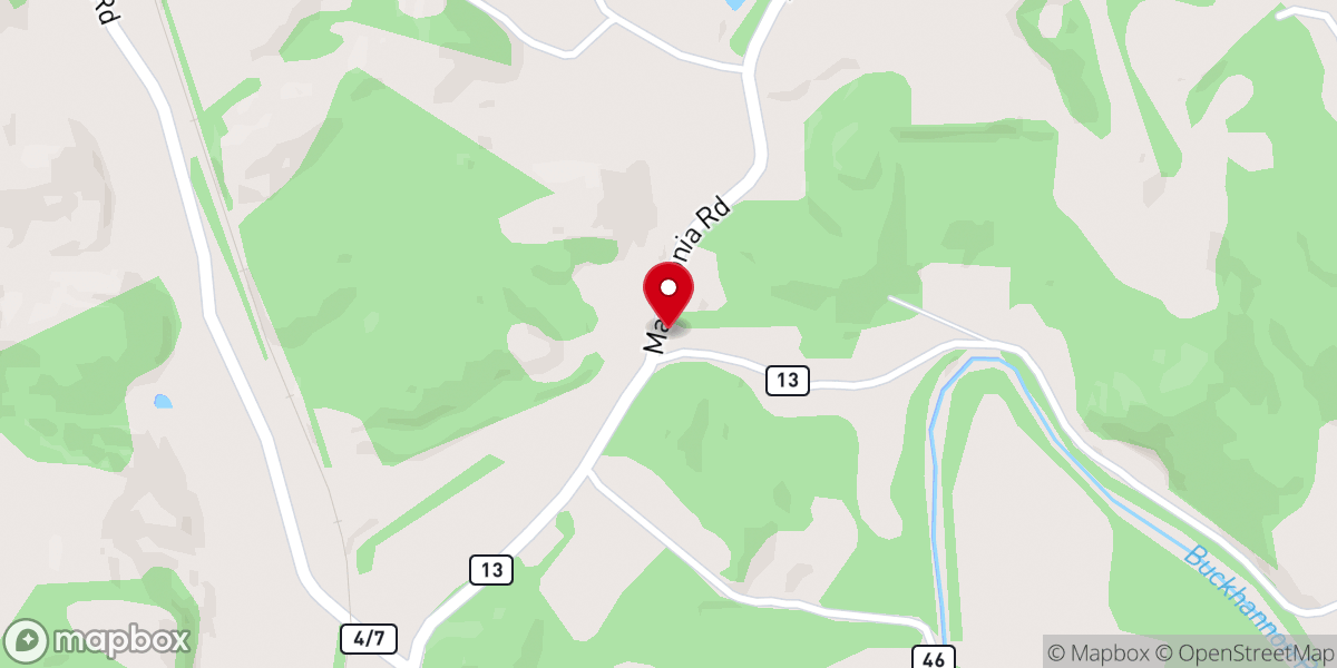 Map showing location of Macedonia Church