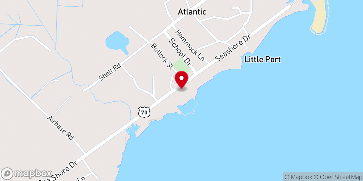 Map showing location of Atlantic Missionary Baptist Church