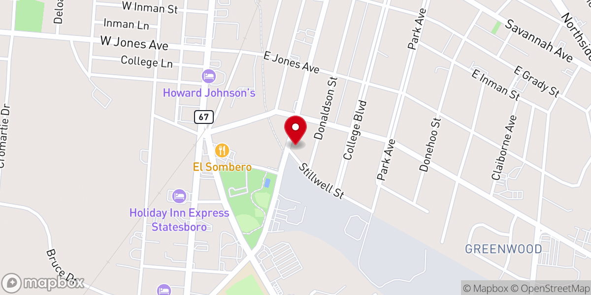 Map showing location of South Bridge Community Church