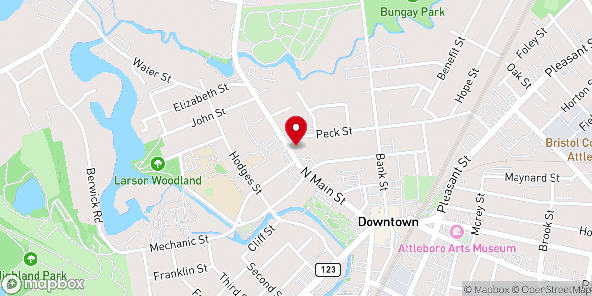 Map showing location of All Saints' Episcopal Church