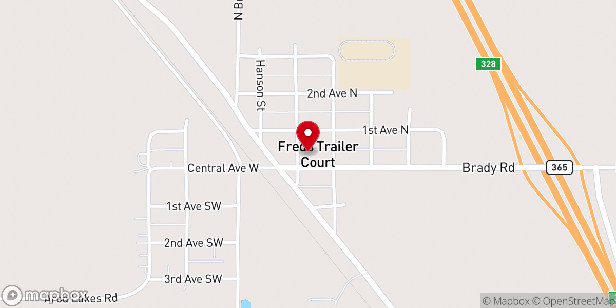 Map showing location of Brady United Methodist Church