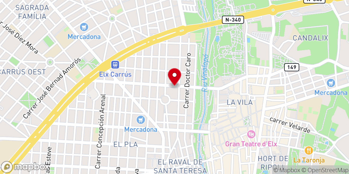 Map showing location of Abadía