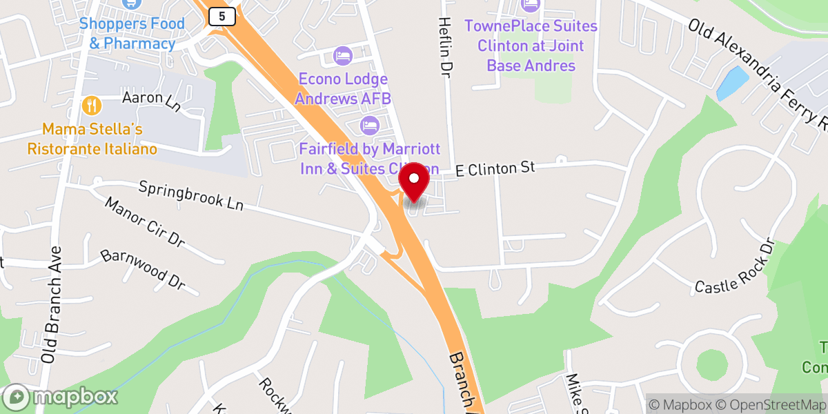 Map showing location of Beth Shalom A.M.E. Zion Church