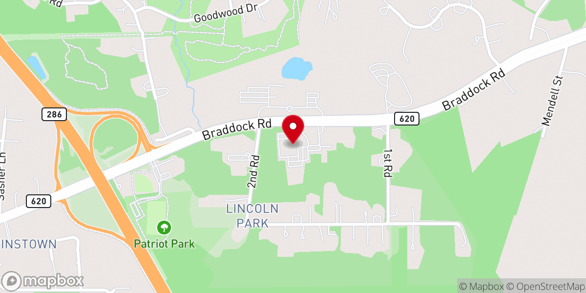 Map showing location of Saint Mark Coptic Orthodox Church of Washington, D.C
