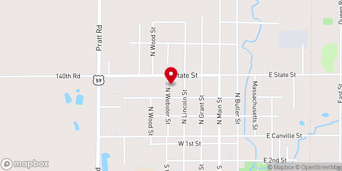 Map showing location of Christian Church Parsonage