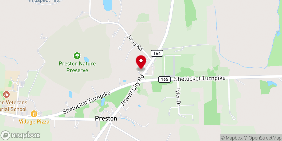 Map showing location of Preston City Congregational Church