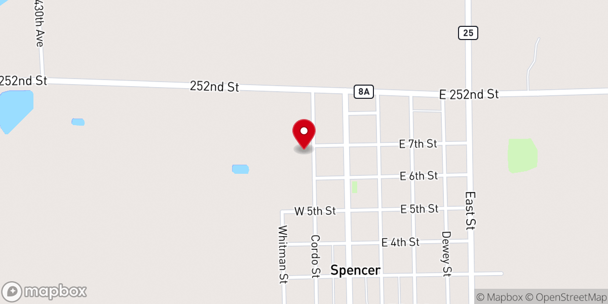 Map showing location of Catholic Parish Center