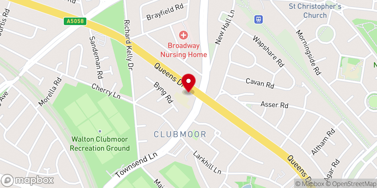 Map showing location of St Matthew's Catholic Church