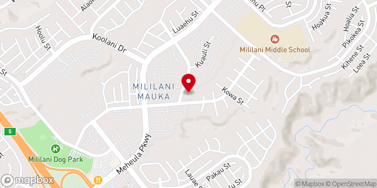 Map showing location of Mililani Community Church Preschool