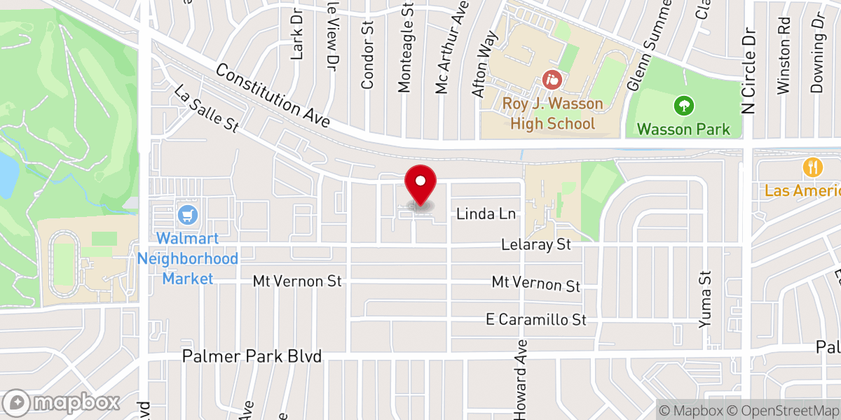 Map showing location of Northeast Bible Chapel