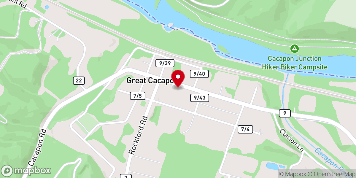 Map showing location of Emmanuel Baptist Church