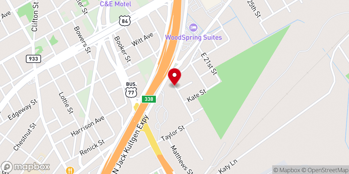 Map showing location of St. Mary's Missionary Baptist Church