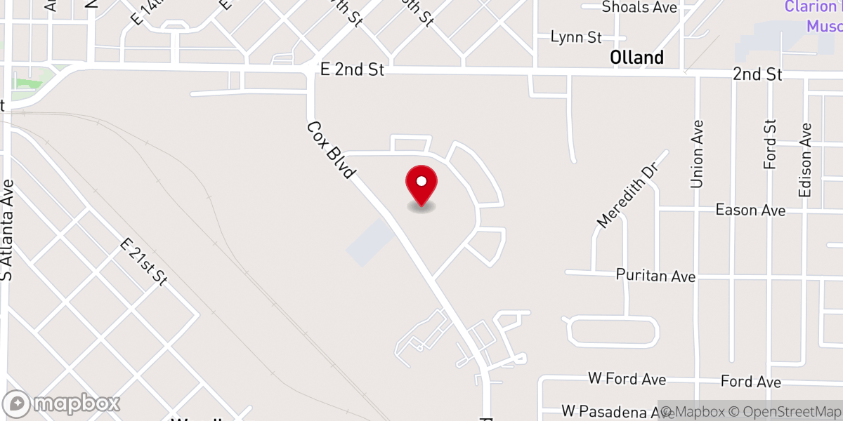 Map showing location of Cox Blvd Church of Christ