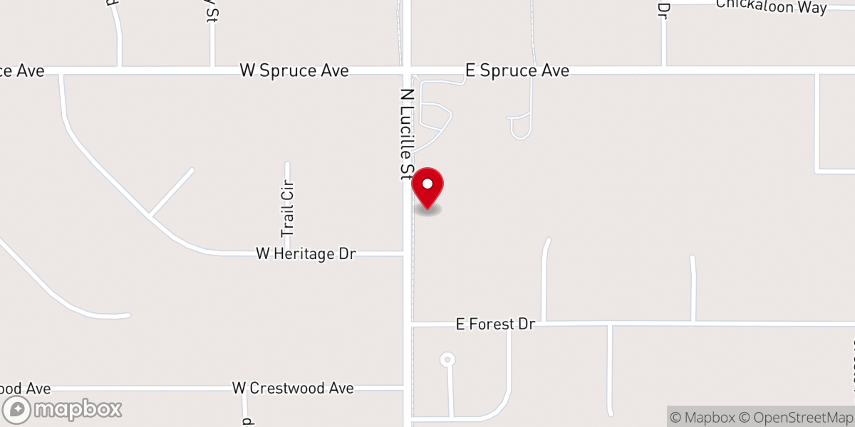 Map showing location of King of Kings Evangelical Lutheran Church