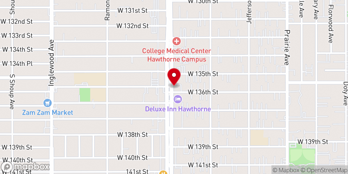 Map showing location of Calvary Presbyterian Church