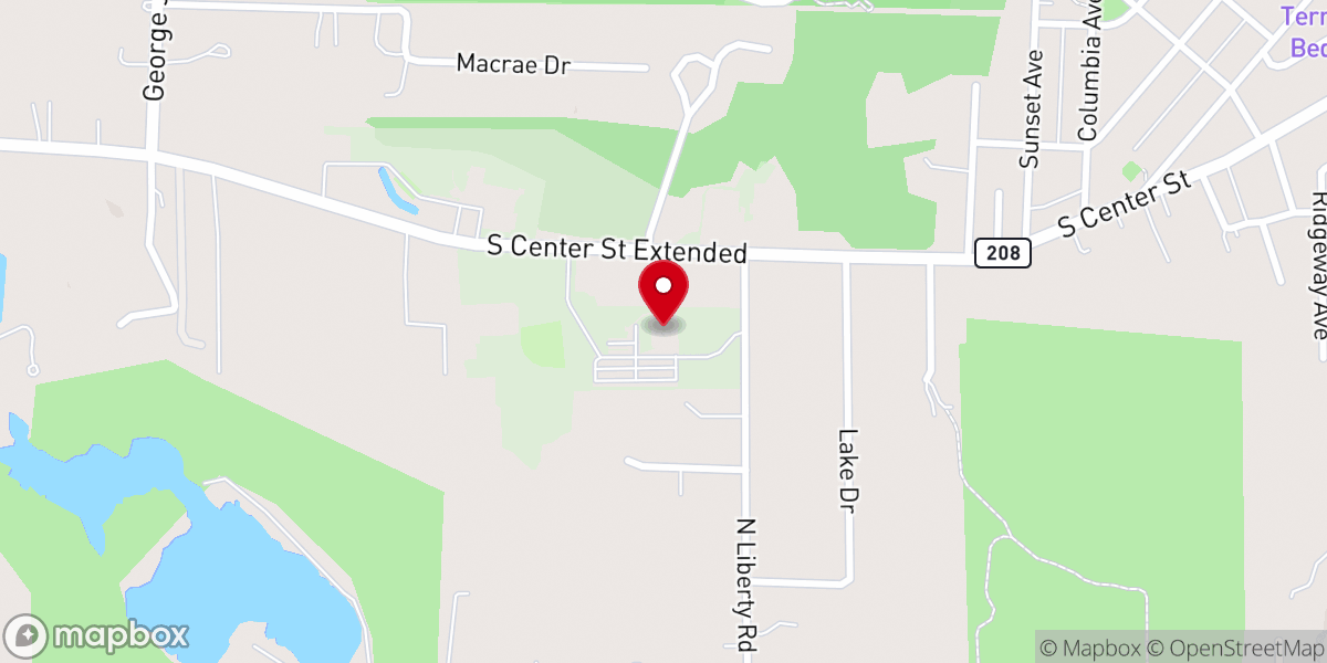 Map showing location of Grove City Alliance Church