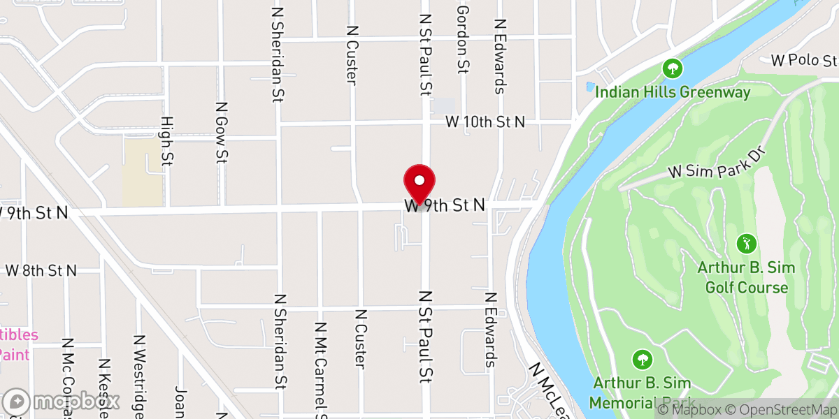 Map showing location of Calvary Apostolic Pentecostal United Church