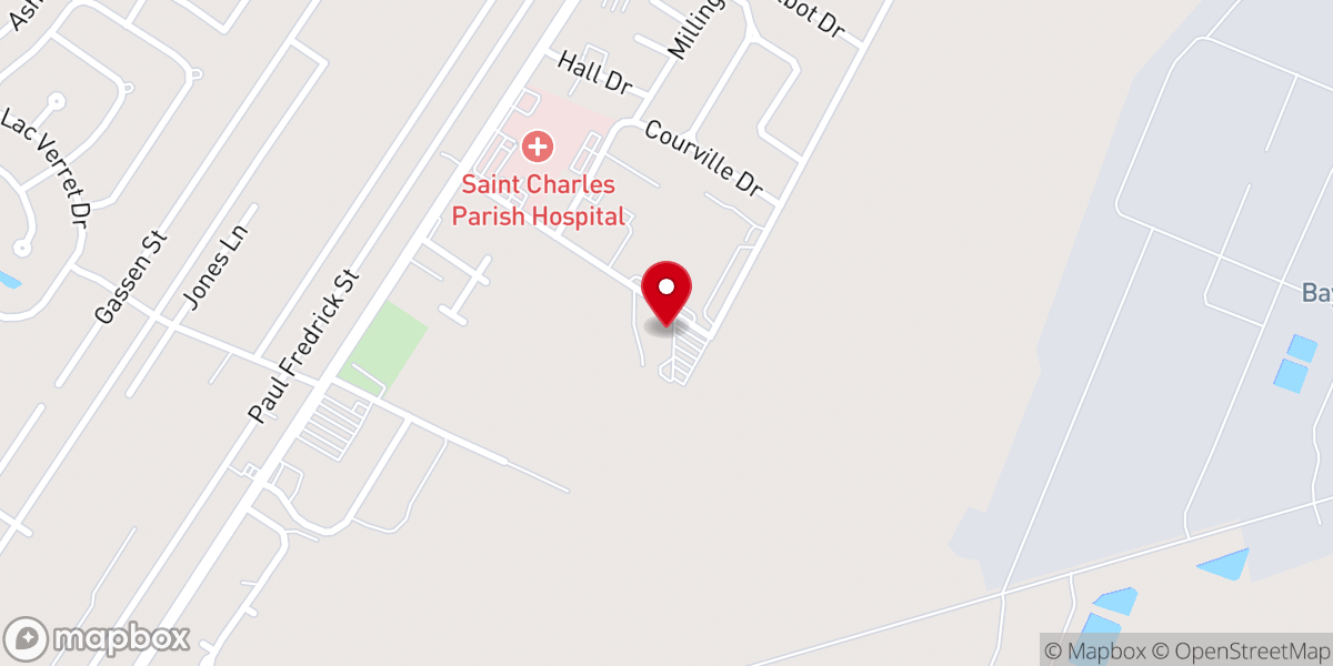 Map showing location of St. Anthony of Padua Church