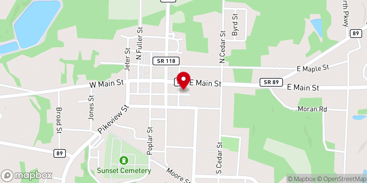 Map showing location of Dresden First United Methodist