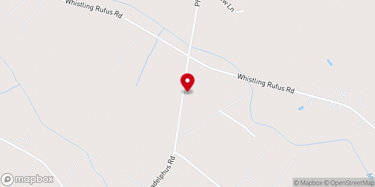 Map showing location of Greenpine Freewill Baptist Church