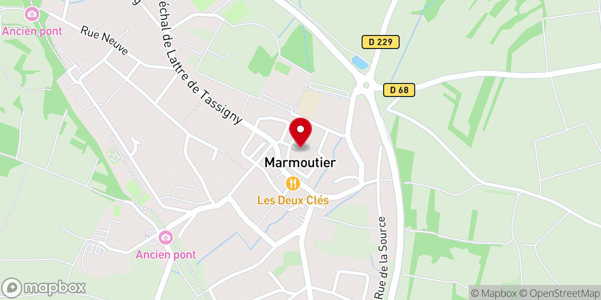Map showing location of L'Abbaye Saint-Étienne de Marmoutier