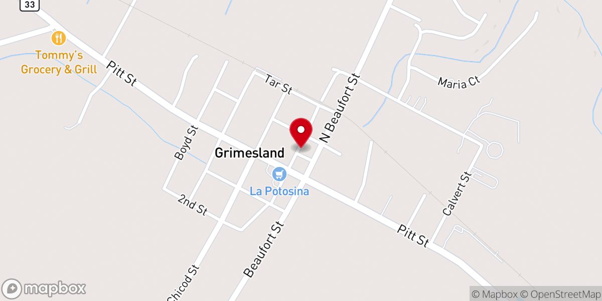 Map showing location of Proctor Memorial Christian Church