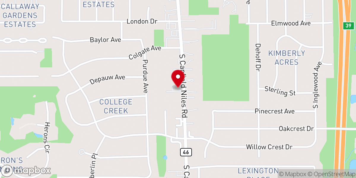 Map showing location of Westview church of Christ