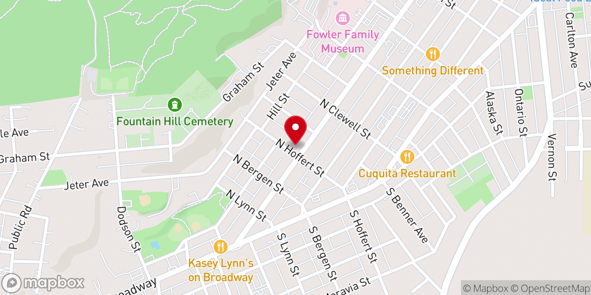 Map showing location of Saint Paul's Evangelical Lutheran Church