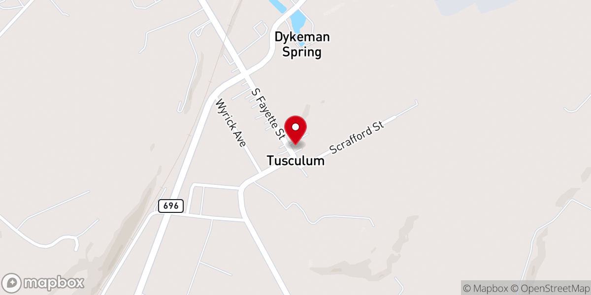 Map showing location of Faith Fellowship Church of God