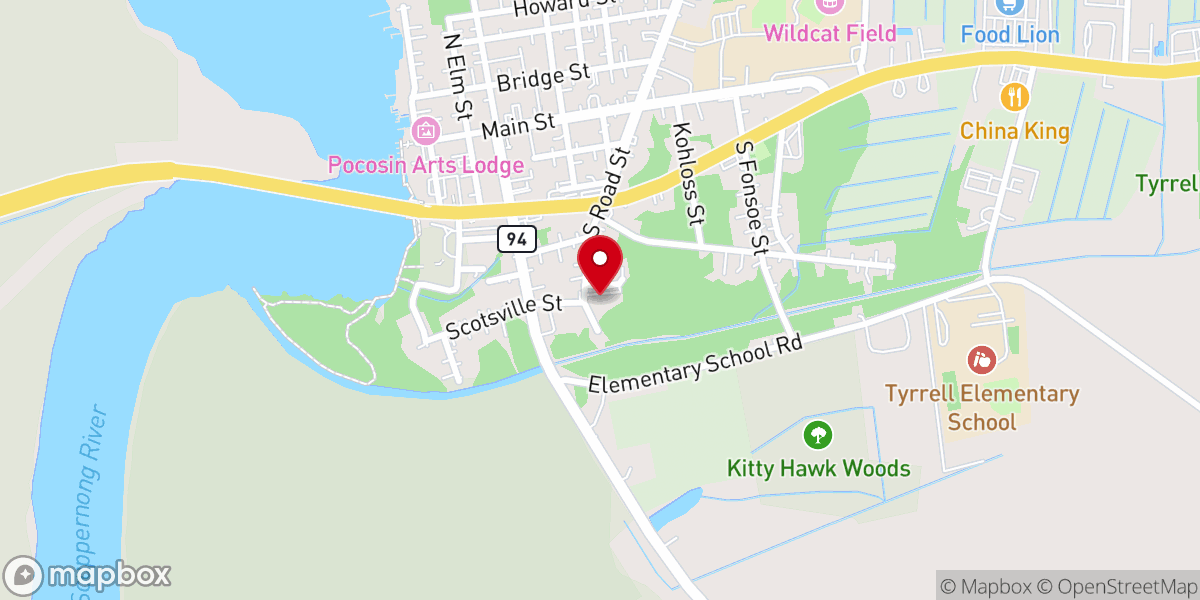 Map showing location of Zion Grove Church of Christ