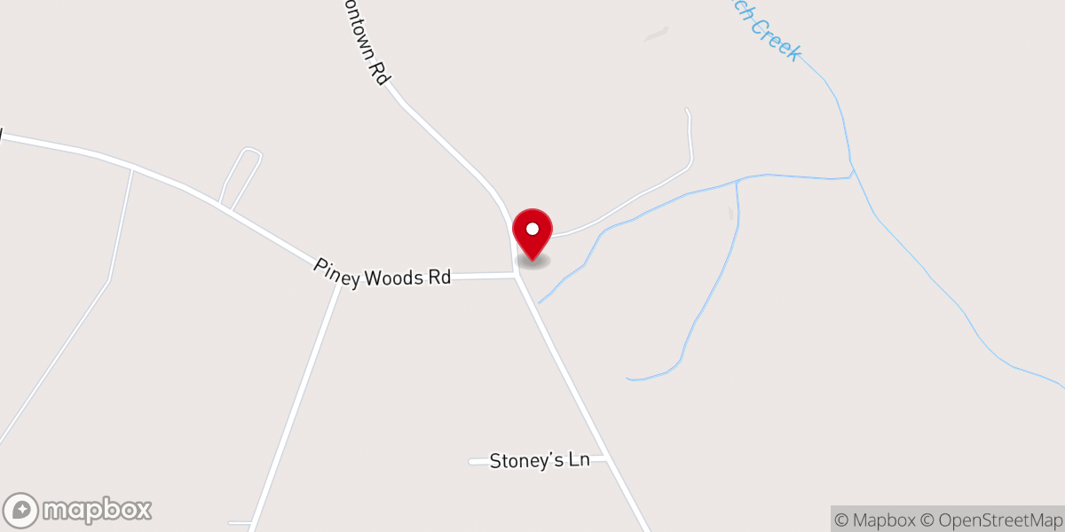 Map showing location of Uniontown Church of Christ