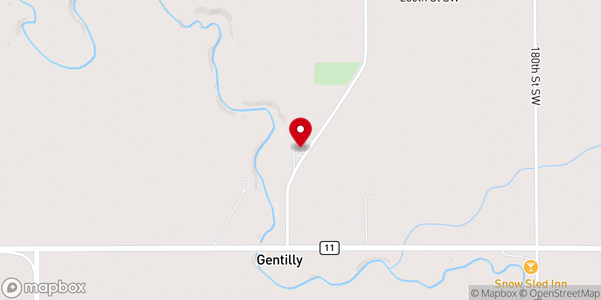 Map showing location of St. Peter's Catholic Church
