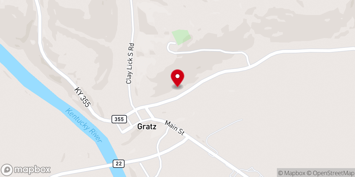Map showing location of Gratz Seventh-day Adventist Church