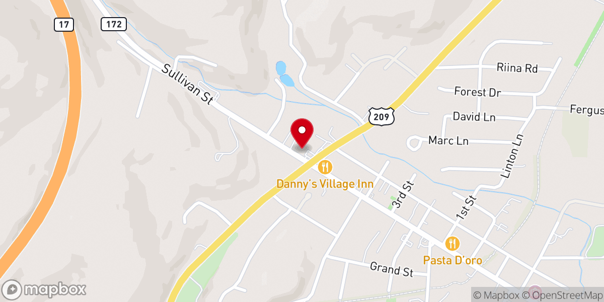 Map showing location of St Joseph's Church
