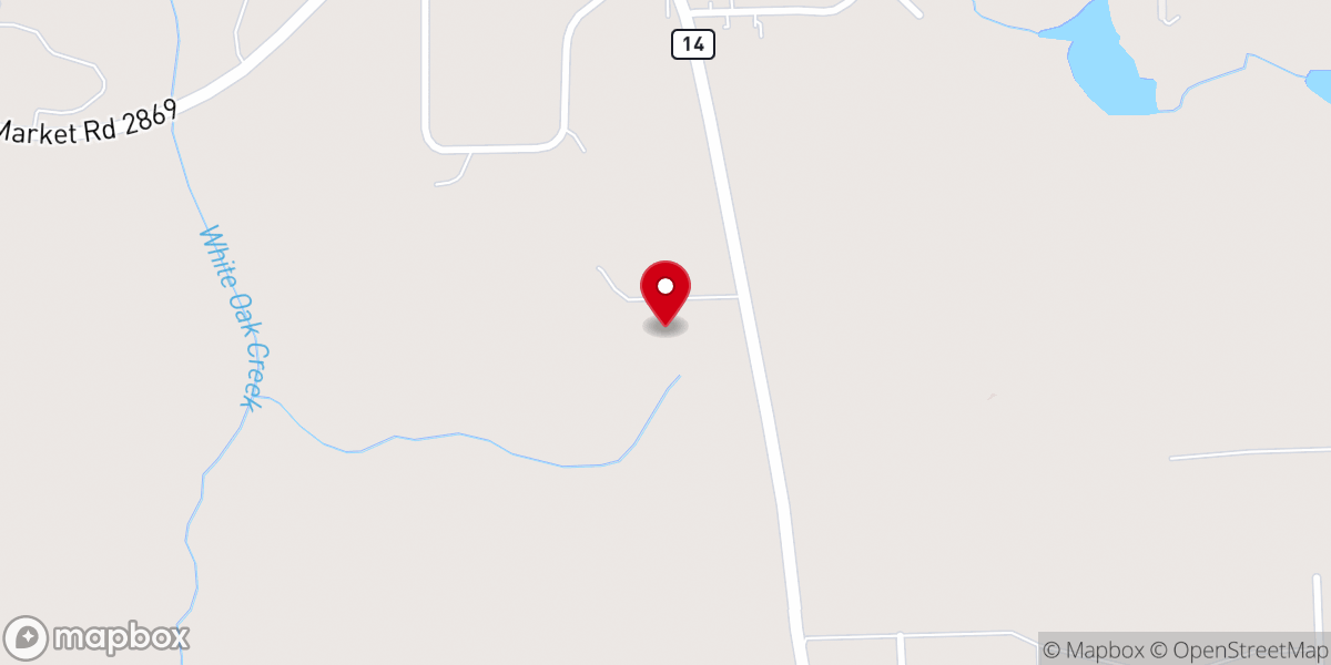 Map showing location of New Zion Baptist Church