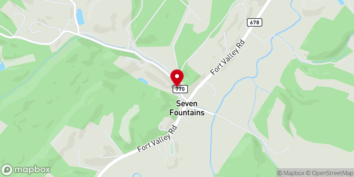 Map showing location of Trinity Church