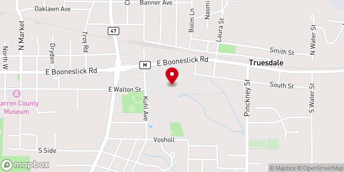 Map showing location of Holy Rosary Catholic Activity Center
