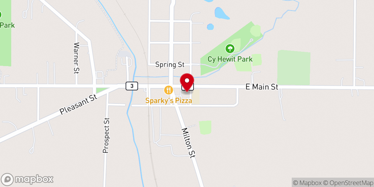 Map showing location of First Baptist Church of Seville