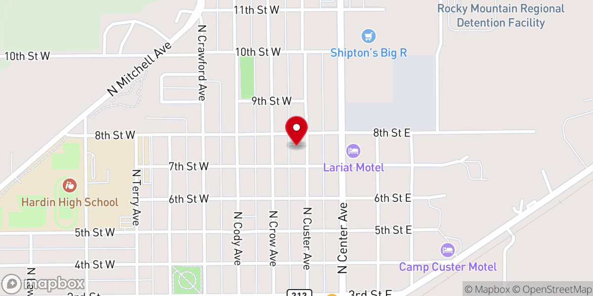 Map showing location of St Joseph Catholic Church